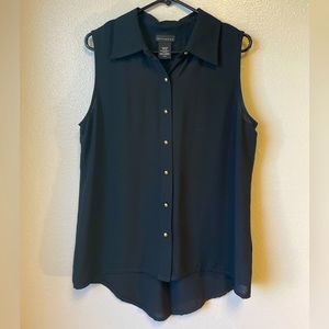 Black sleeveless top Size XL